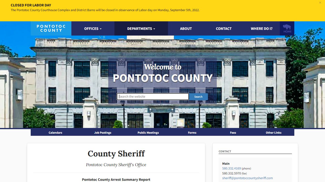 Pontotoc County Arrest Summary Report - OKCounties.org